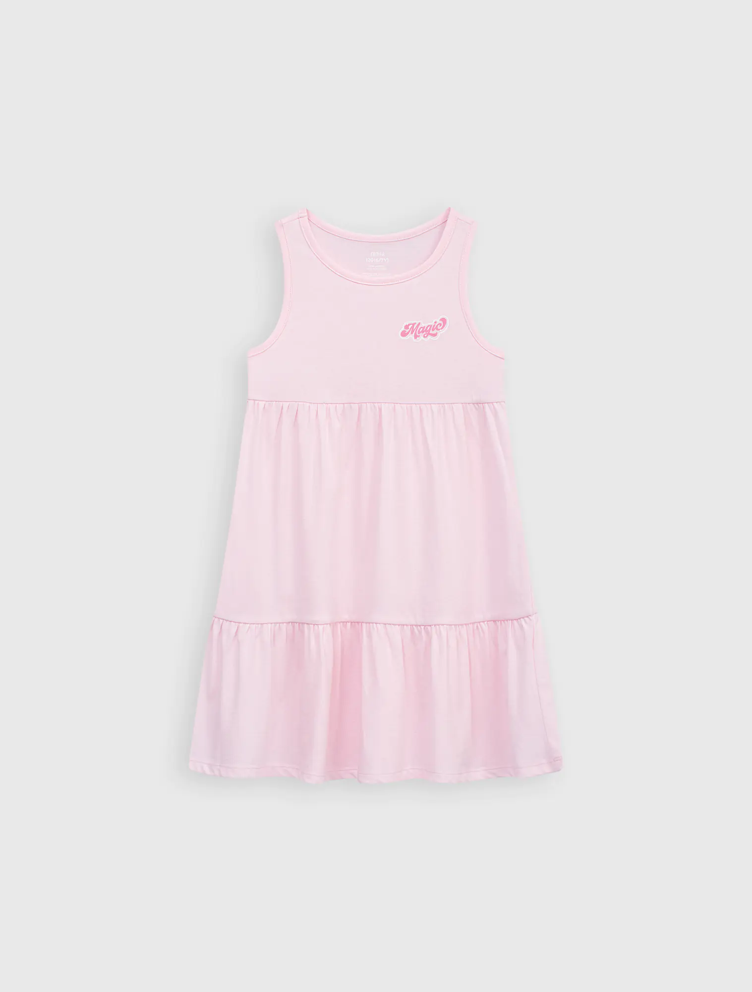 Váy liền bé gái cổ tròn sát nách có hình in - Ảnh 5