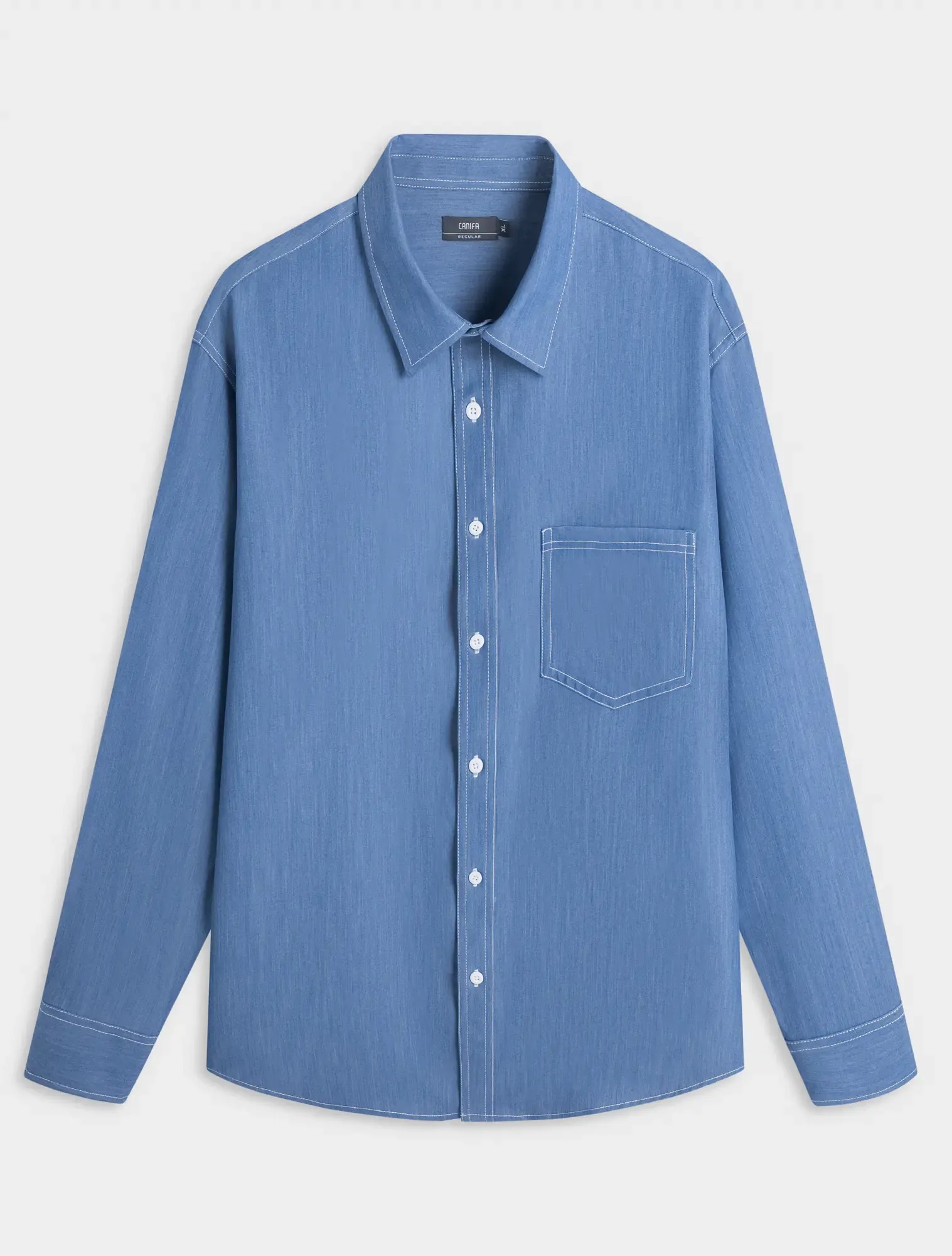 Áo sơ mi nam dài tay dáng suông form regular - Ảnh 3