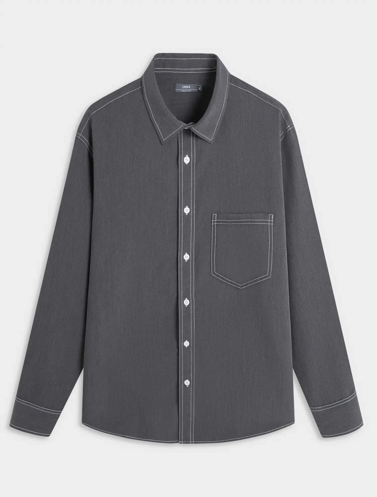 Áo sơ mi nam dài tay dáng suông form regular - Ảnh 5