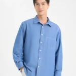 Áo sơ mi nam dài tay dáng suông form regular