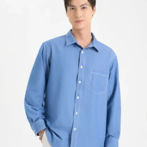 Áo sơ mi nam dài tay dáng suông form regular